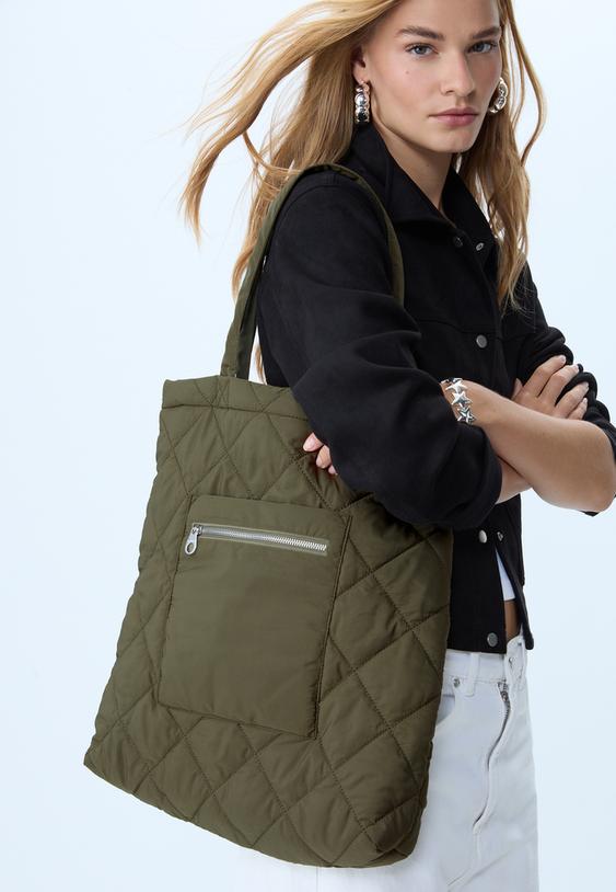 cift tarafl kapitone tote canta