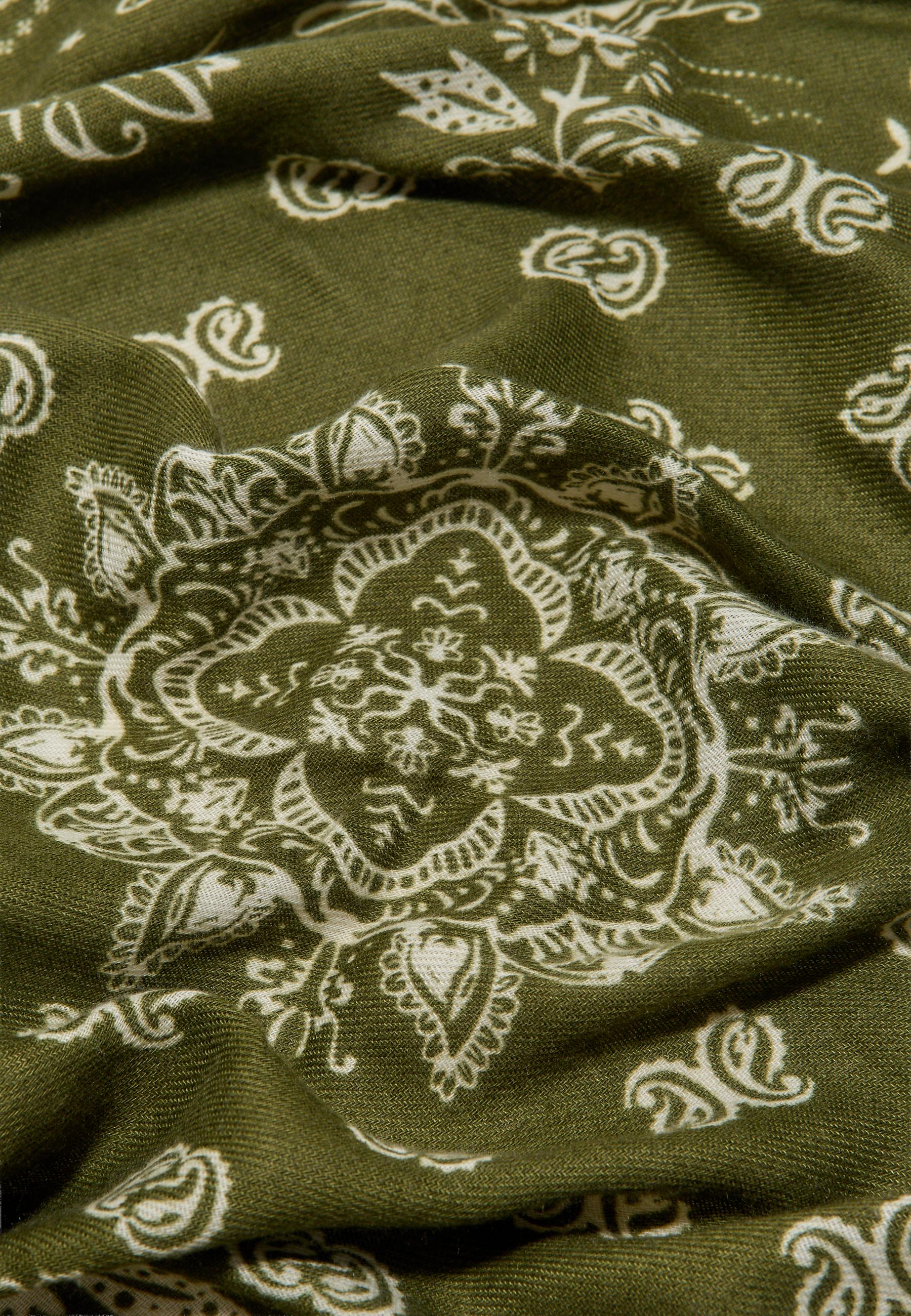 Cashmere-effect scarf — Khaki