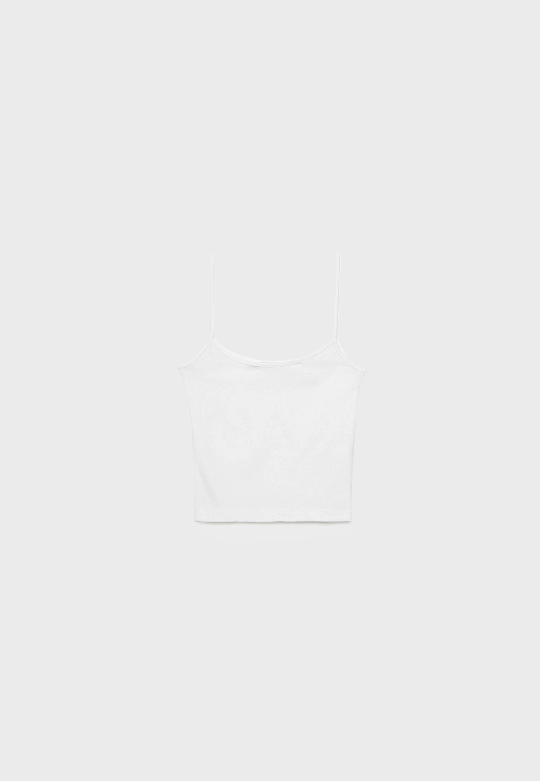 Strappy polyamide top — Ecru