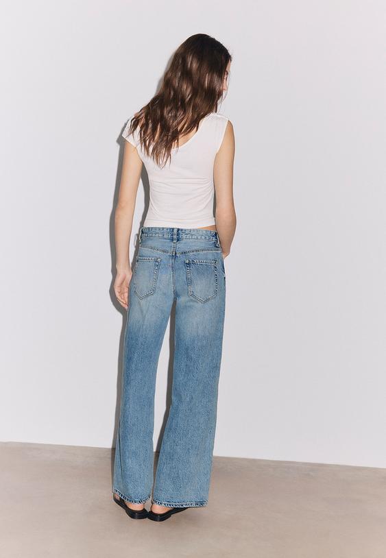 Stradivarius Wide-Leg Jeans Medium Light Blue Denim 8