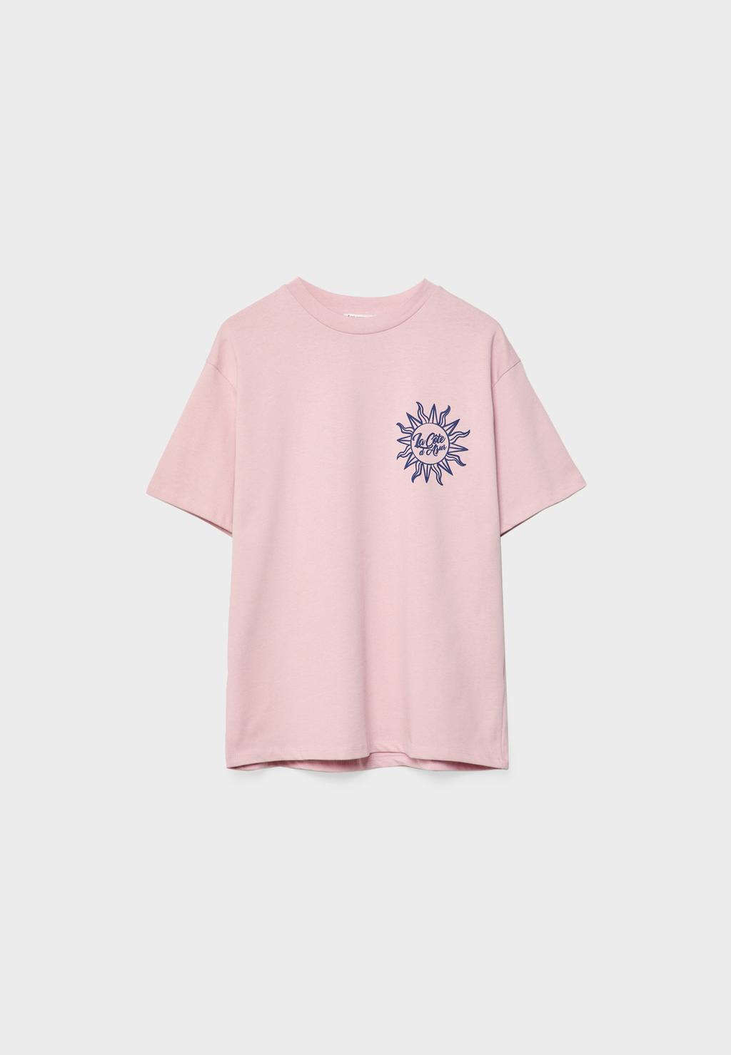 Camiseta oversize estampado