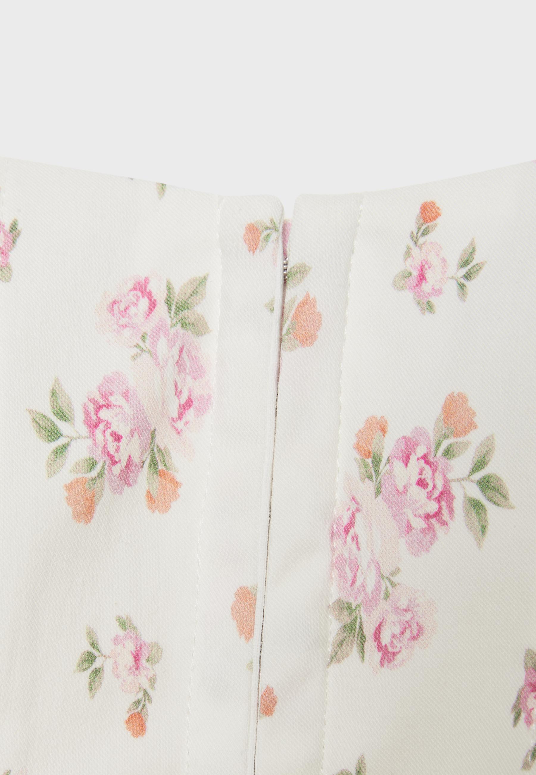 Corset top with straps — Pale pink