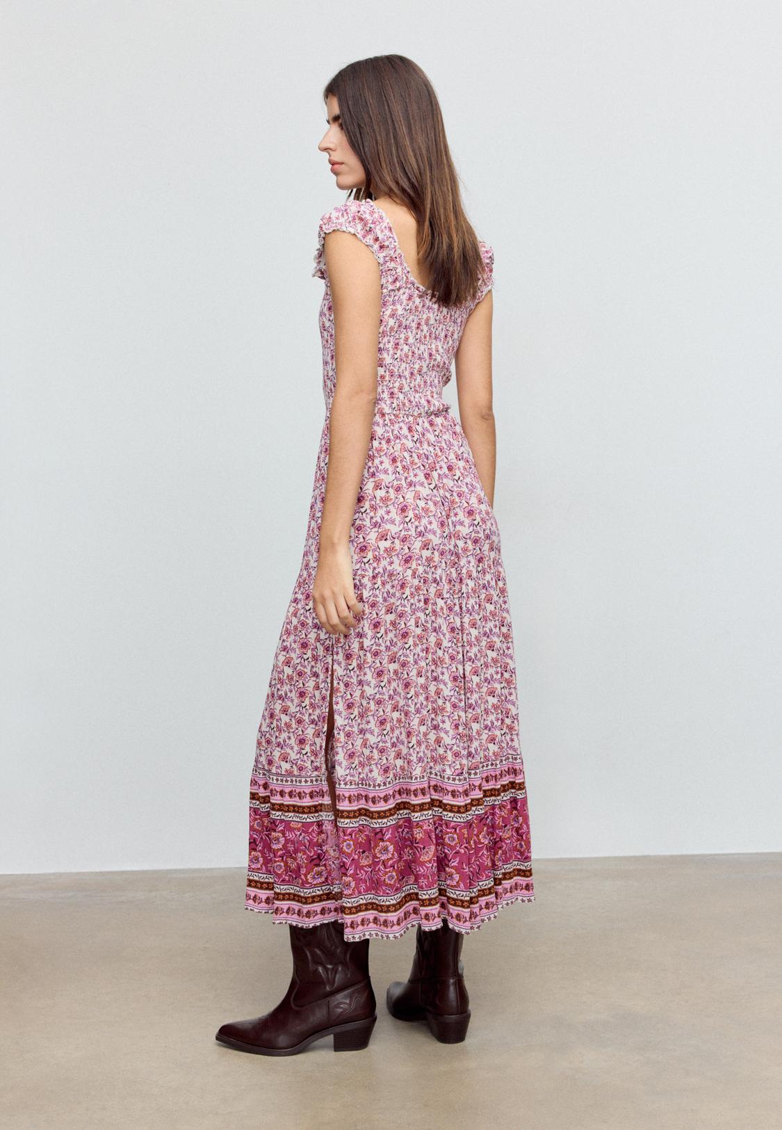 Red Floral Print Dresses For Ladies Flowy Long Printed Dress Women's  Dresses Stradivarius Indonesia