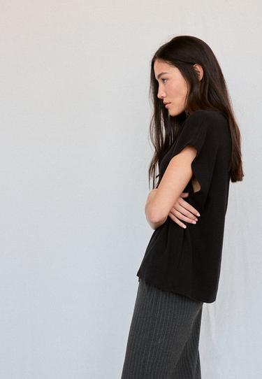B06 Basic drop shoulder T-shirt — Black 6