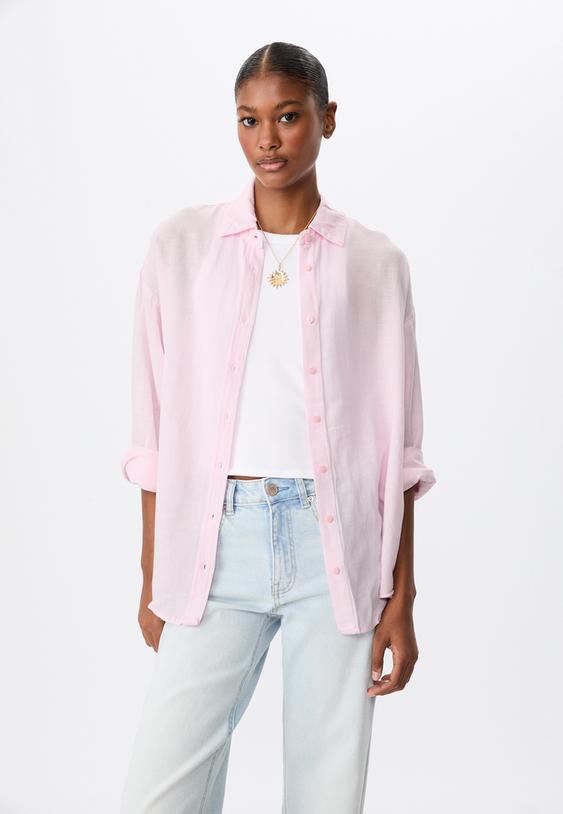 linen look flowing shirt