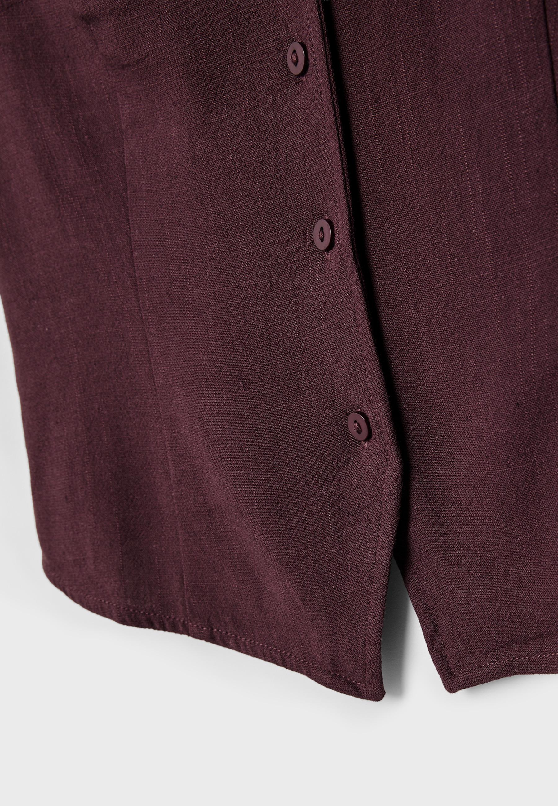 Sleeveless buttoned top — Purple