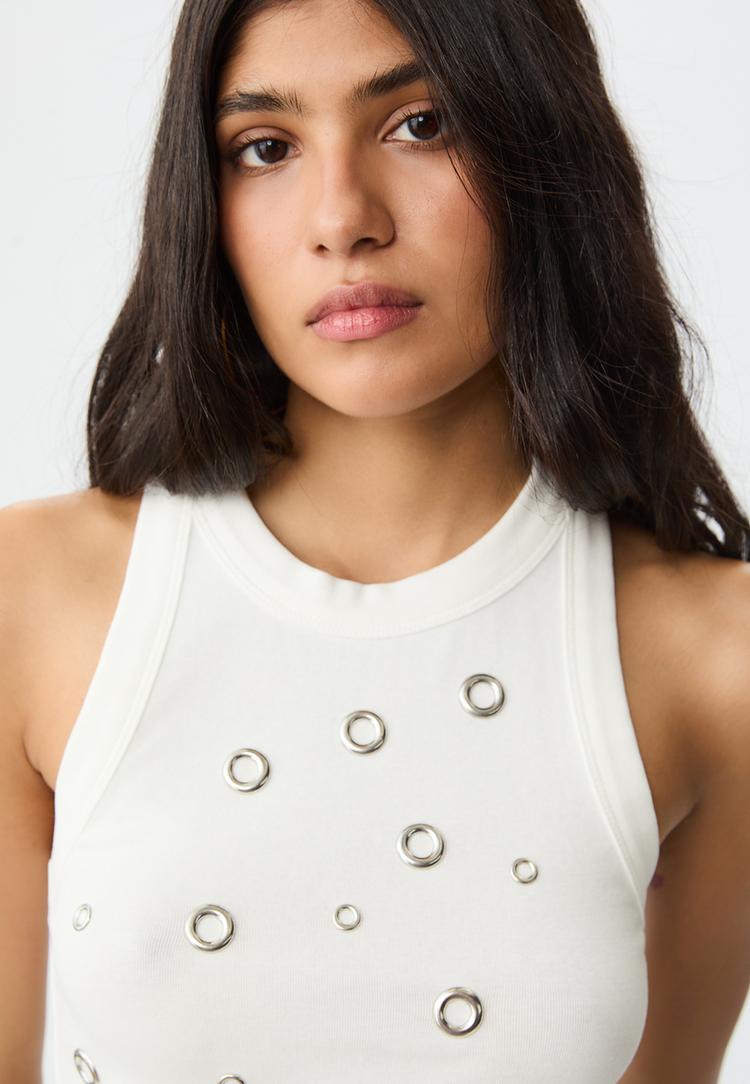 racerback t shirt with eyelets