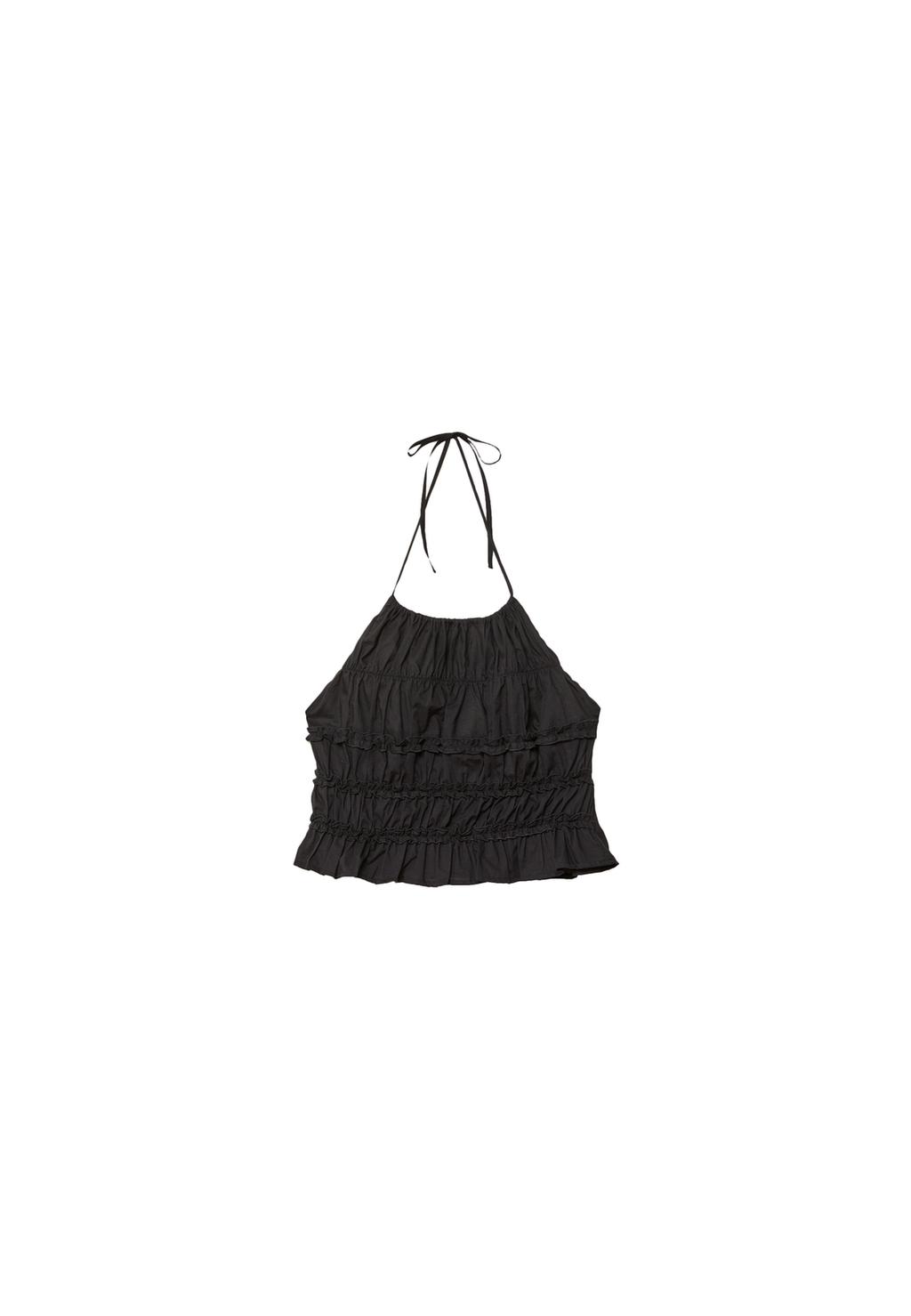 Open back halter top