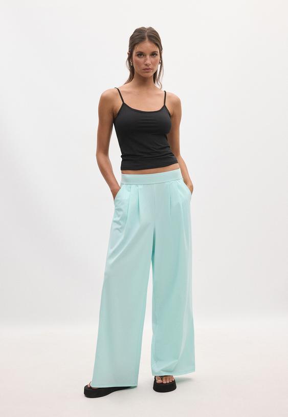 pantalon jogger palazzo cintura goma