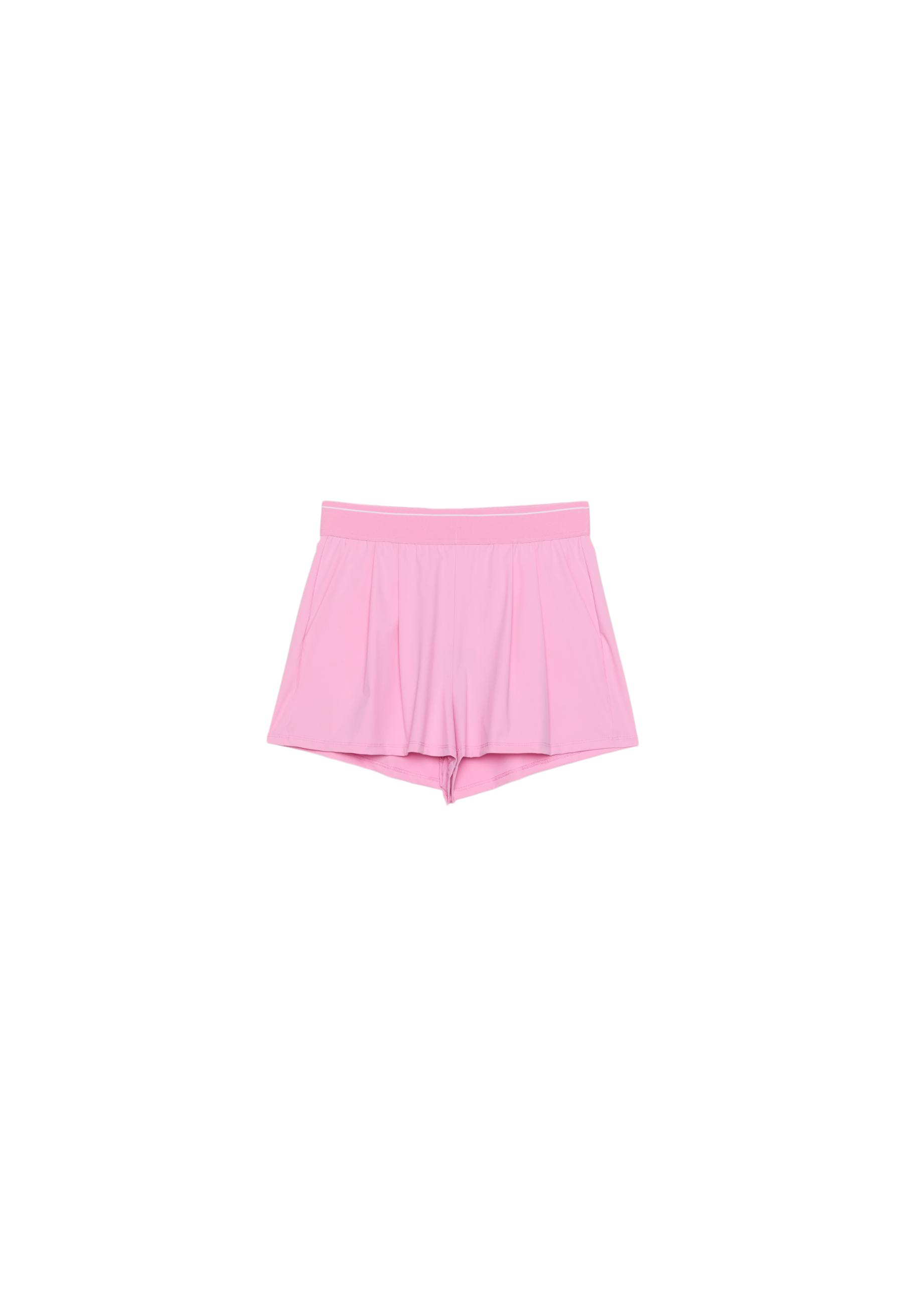 Smart shorts with elasticated waistband — Bubblegum pink