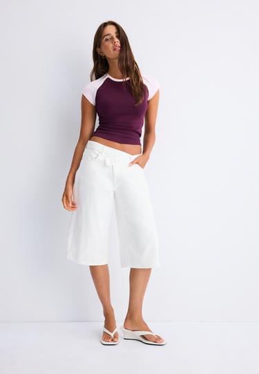 Raglan short sleeve T-shirt — Dark purple 2