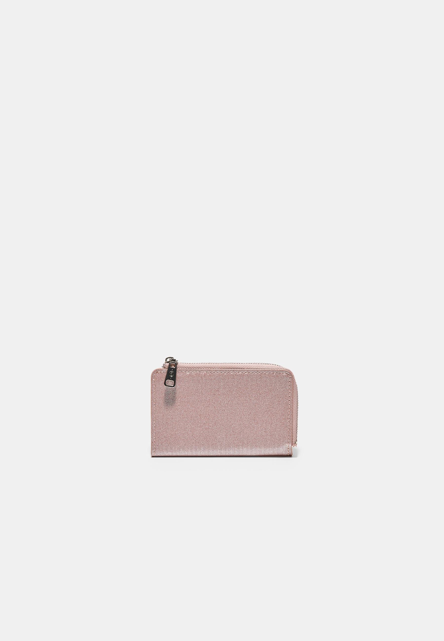 SHIMMERY CARD HOLDER — Pastel pink
