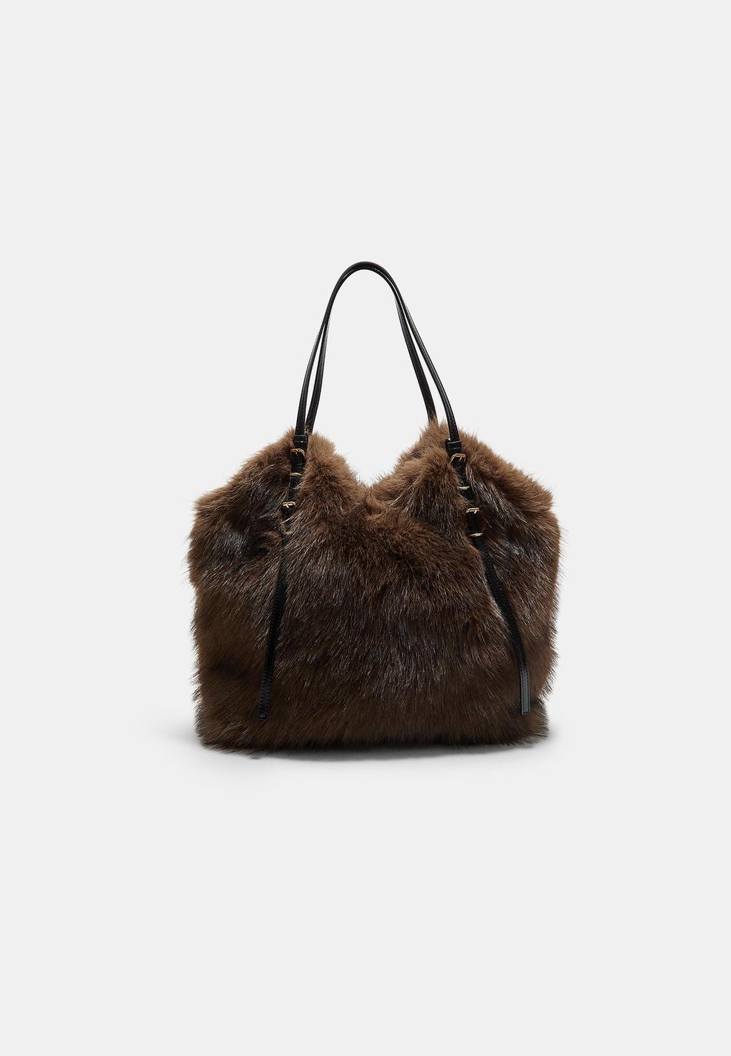 Bolso shopper efecto pelo