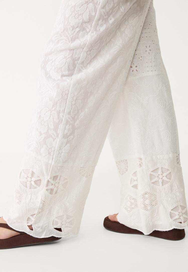 pantalon brode patchwork