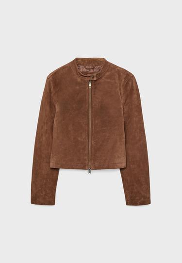 100% leather biker jacket — Brown 8