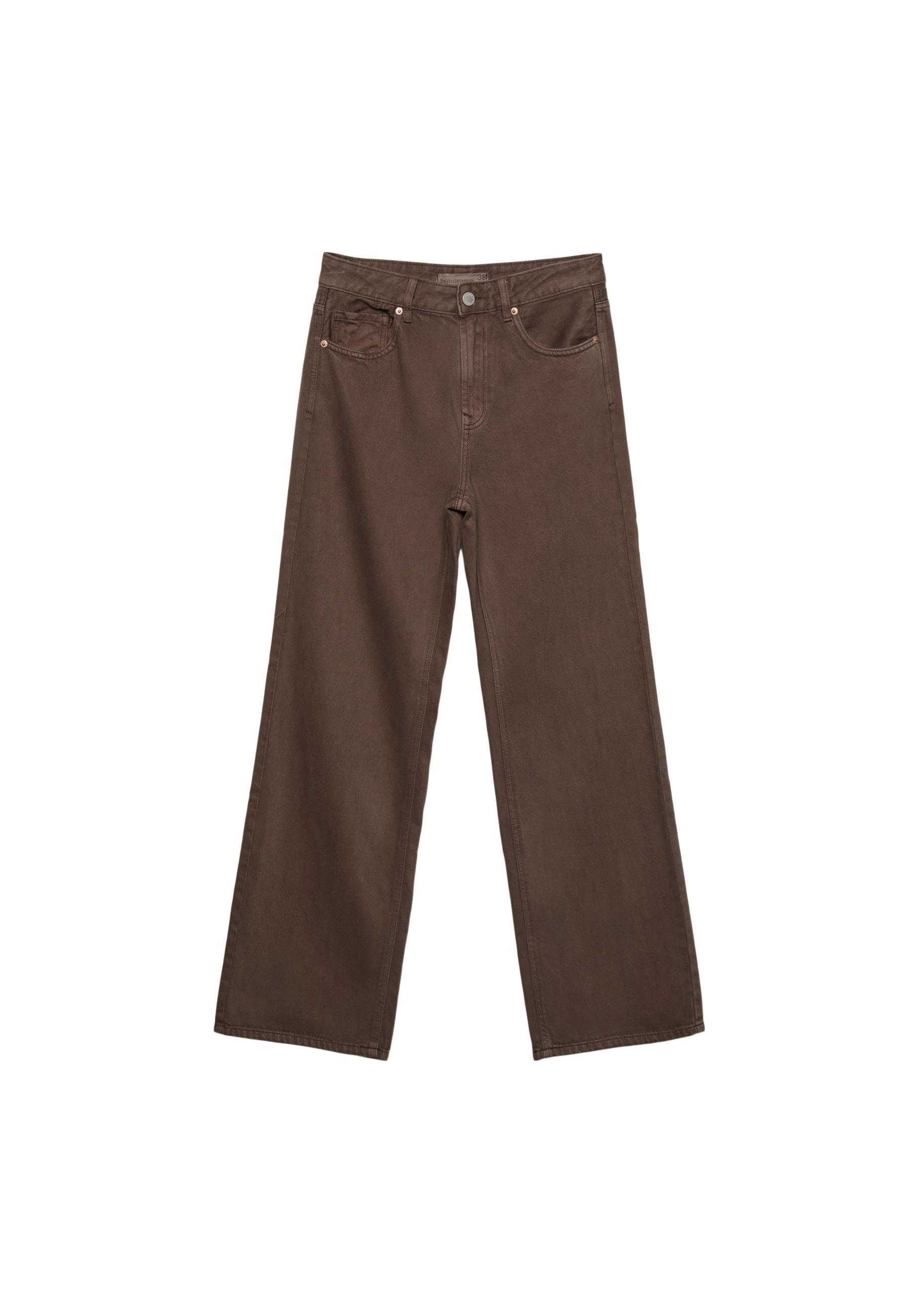 D92 Wide-leg straight-fit jeans — Brown