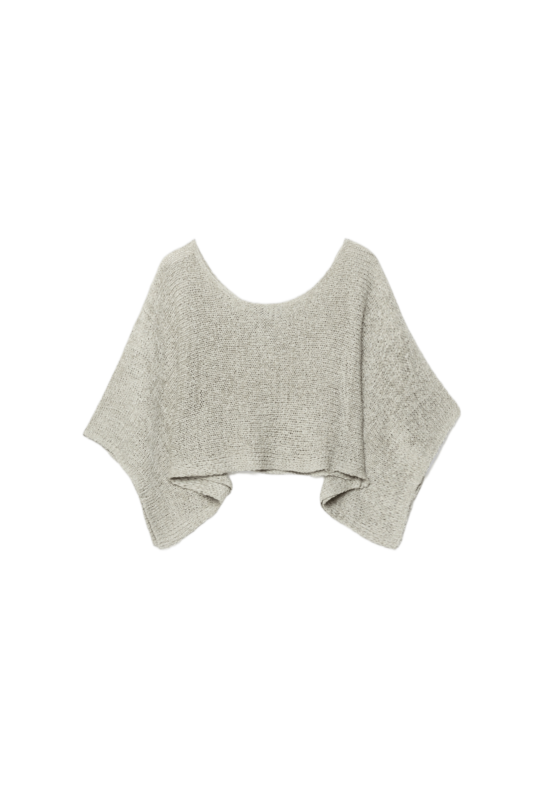 Basic cape knit jumper — Khaki