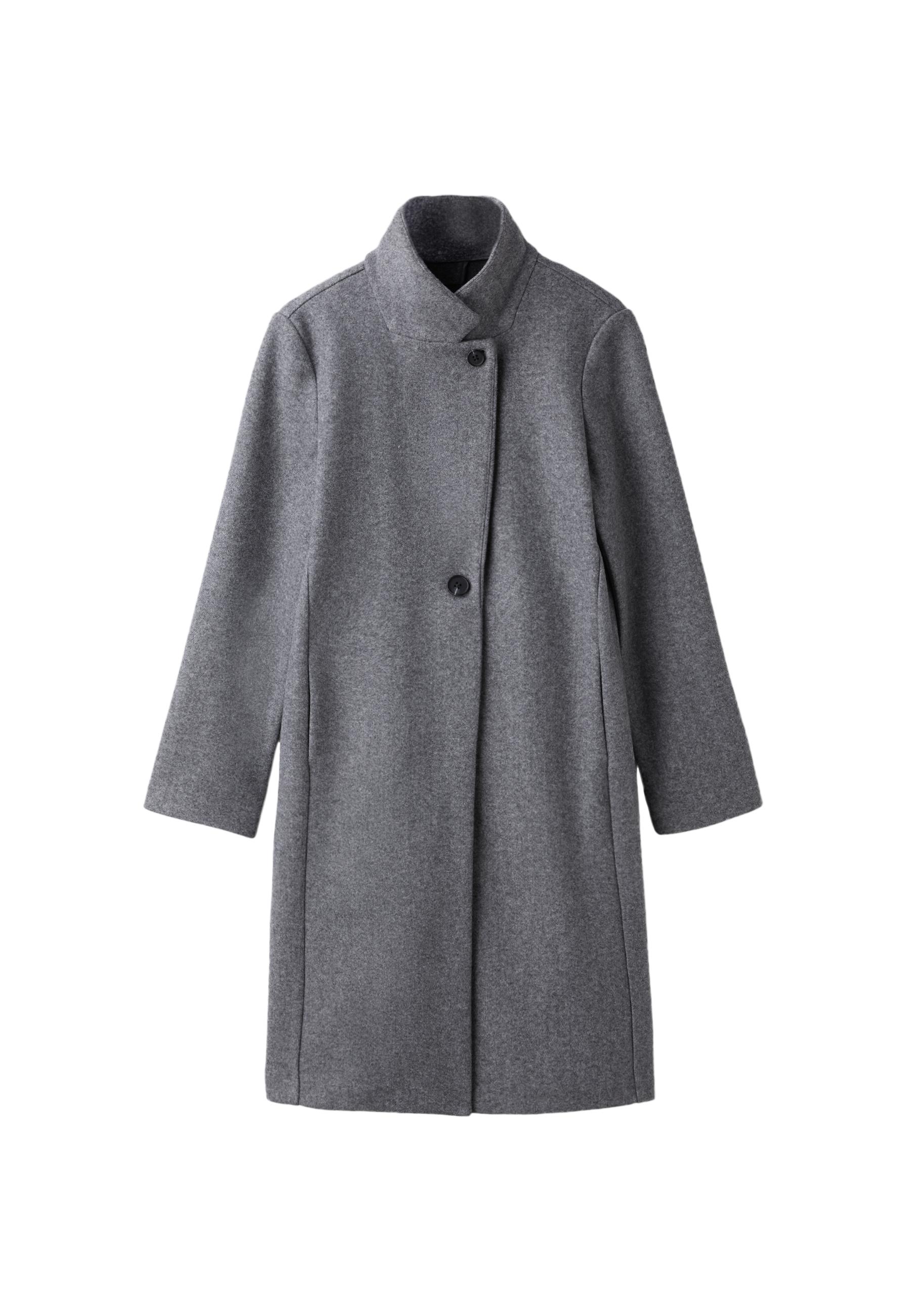 Basic soft-touch coat — Dark grey