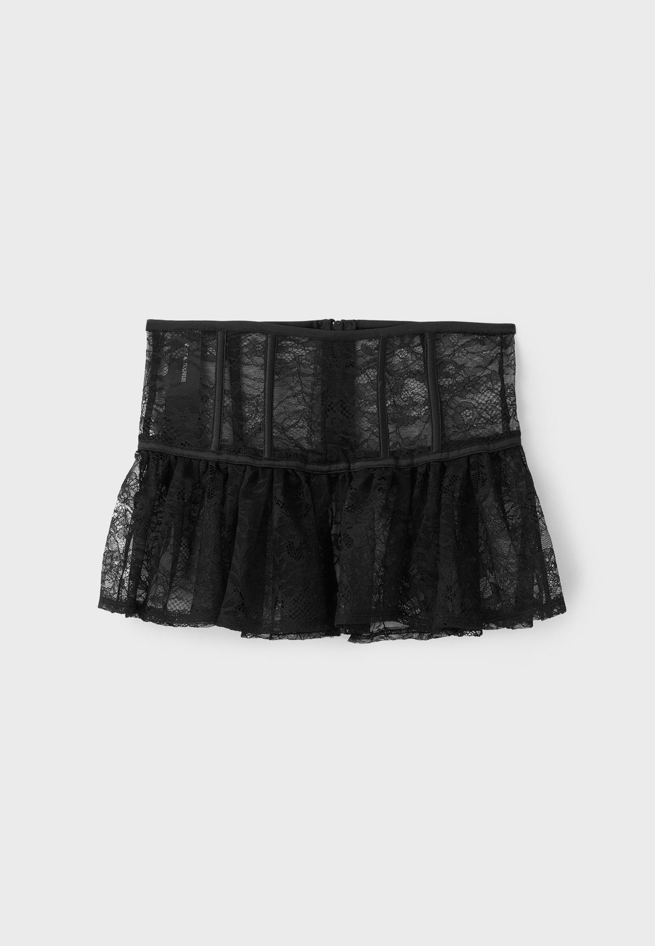 Lace corset belt — Black