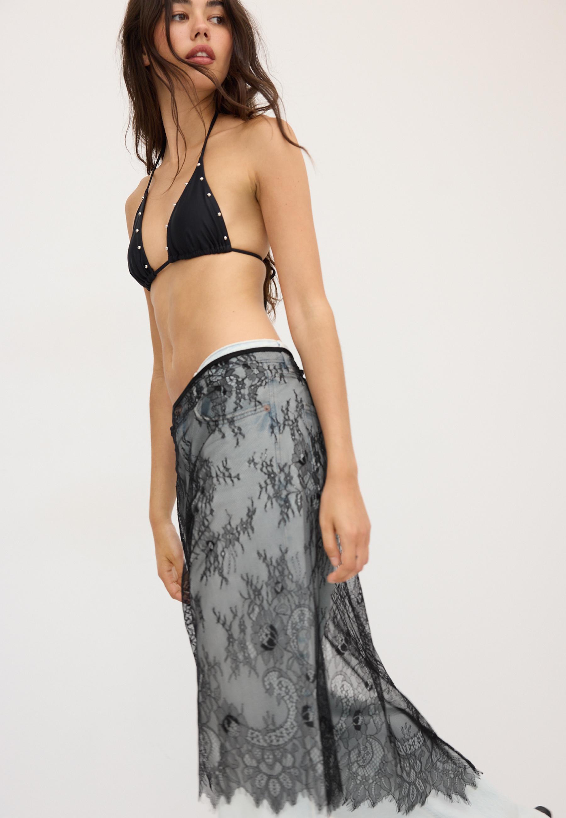 Lace pareo — Black