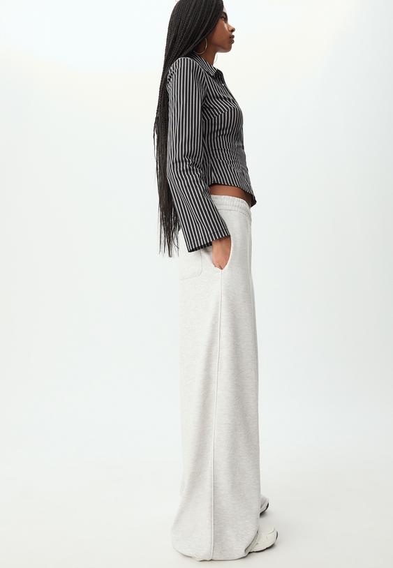 pantalon felpa wide leg vivo