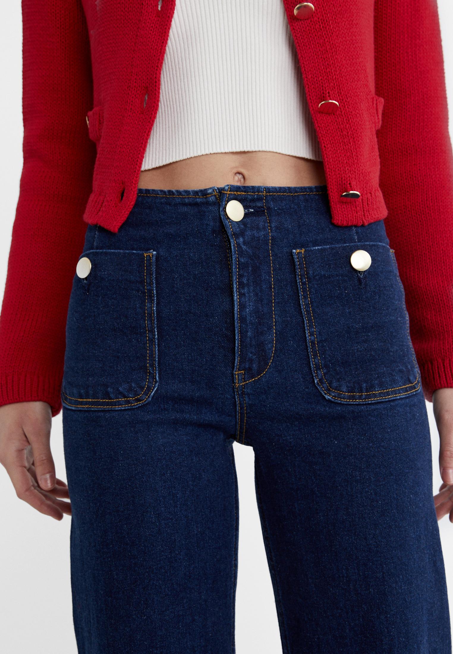 D77 Minimalist jeans with pockets — RINSE BLUE DENIM