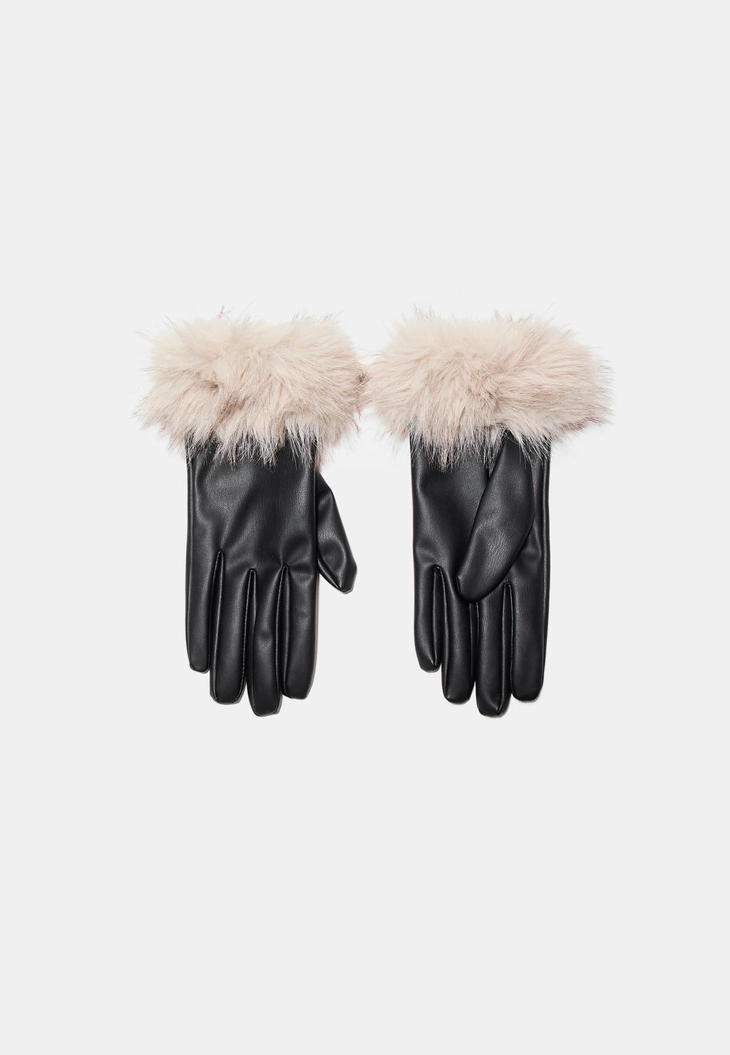 Gants fausse fourrure