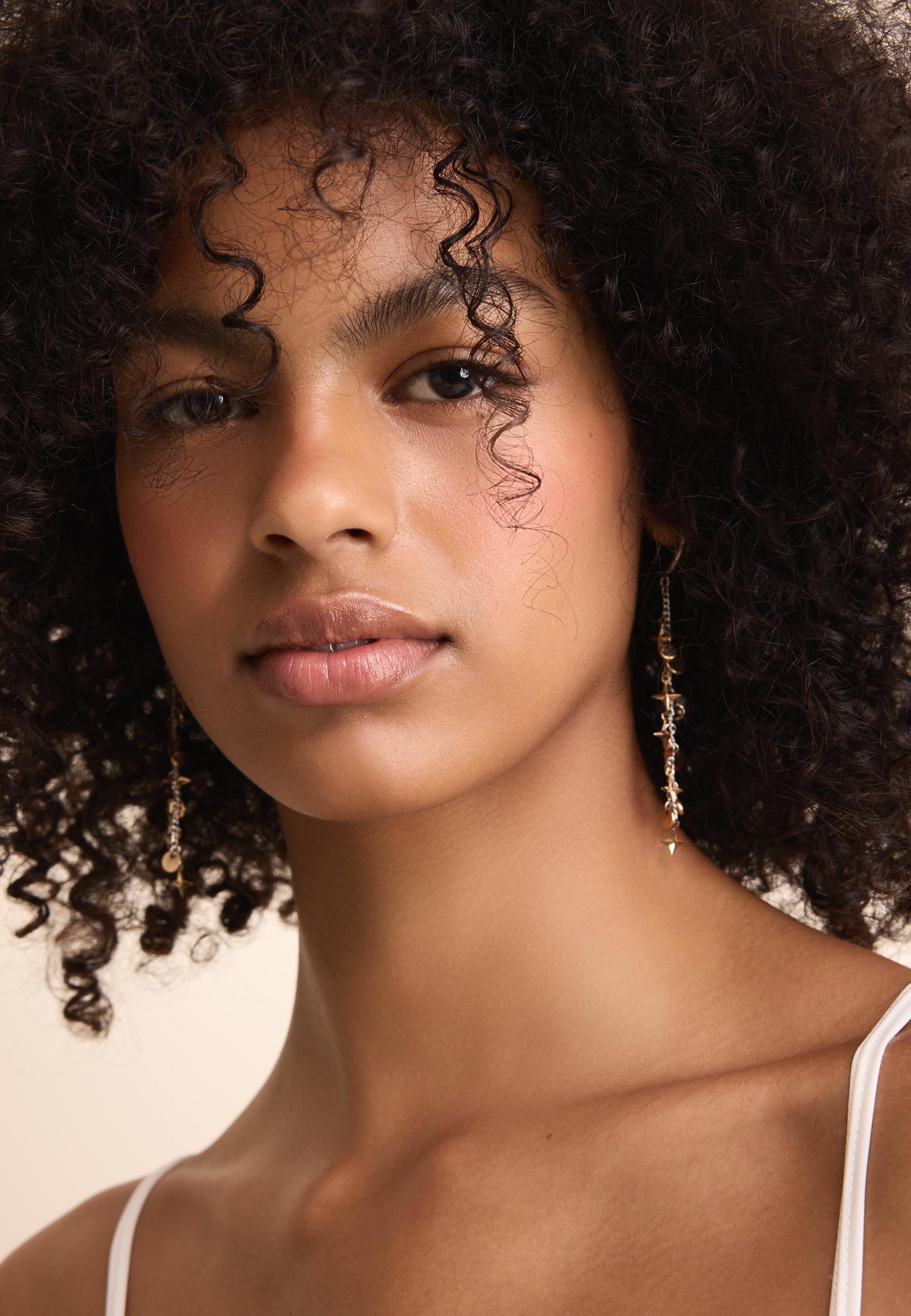 Set of 3 assorted moon and star earrings — Gold