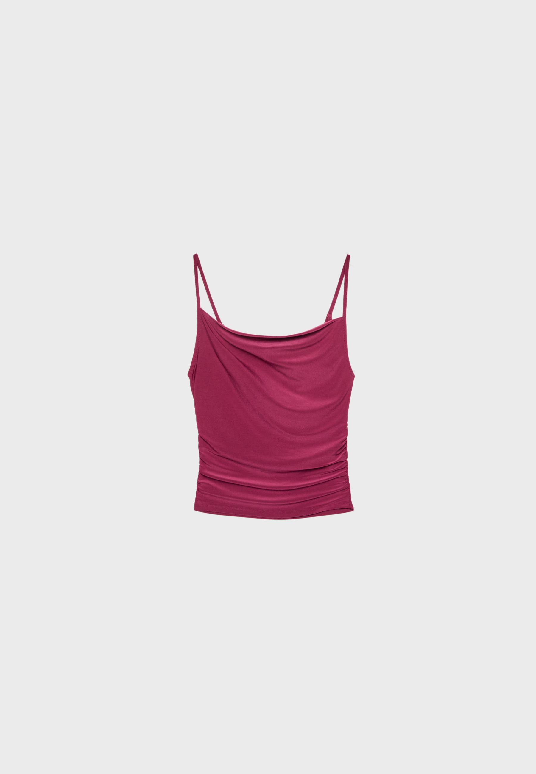 Draped strappy top - Women's fashion | Stradivarius United