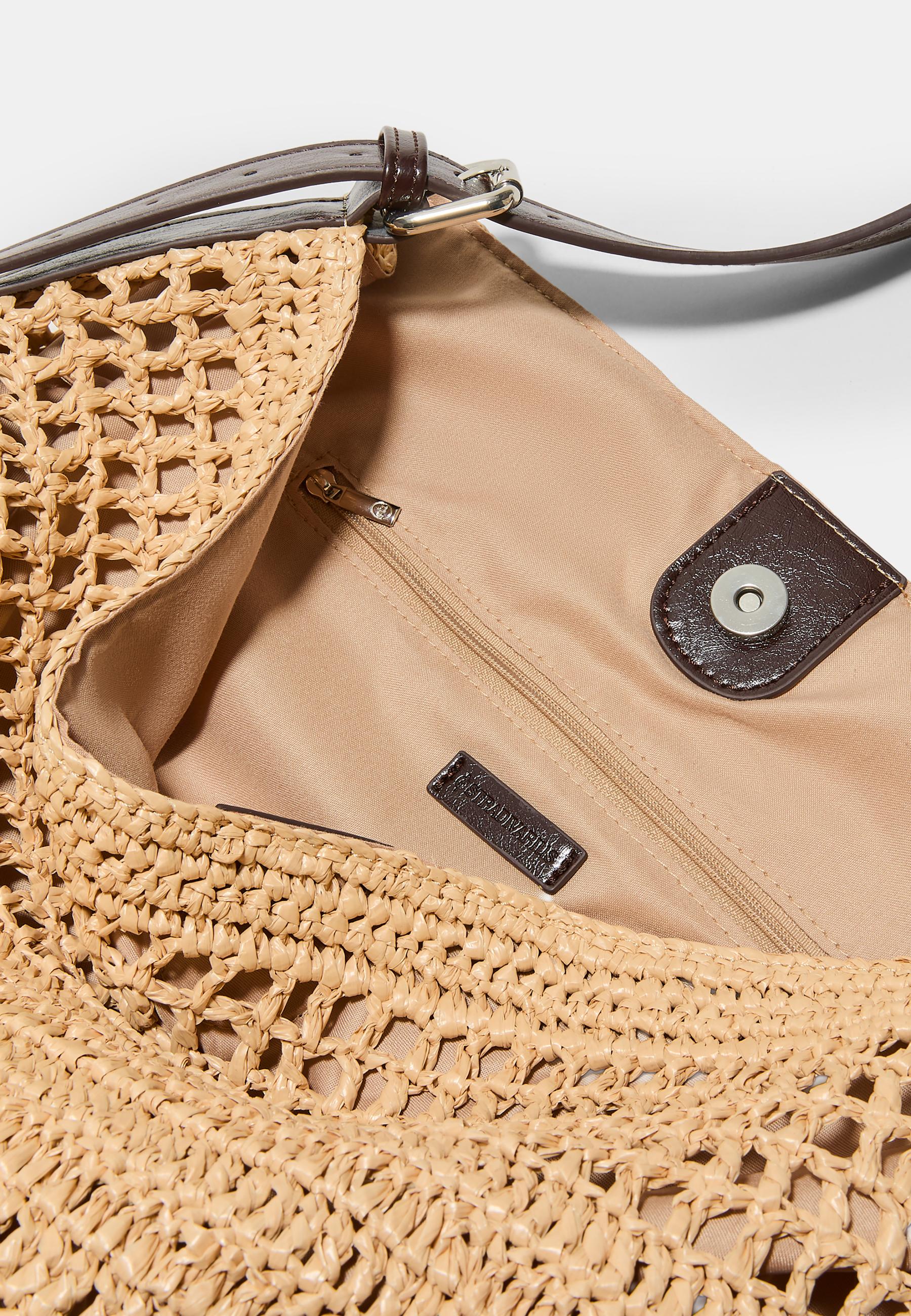 Crochet shoulder bag — Ecru