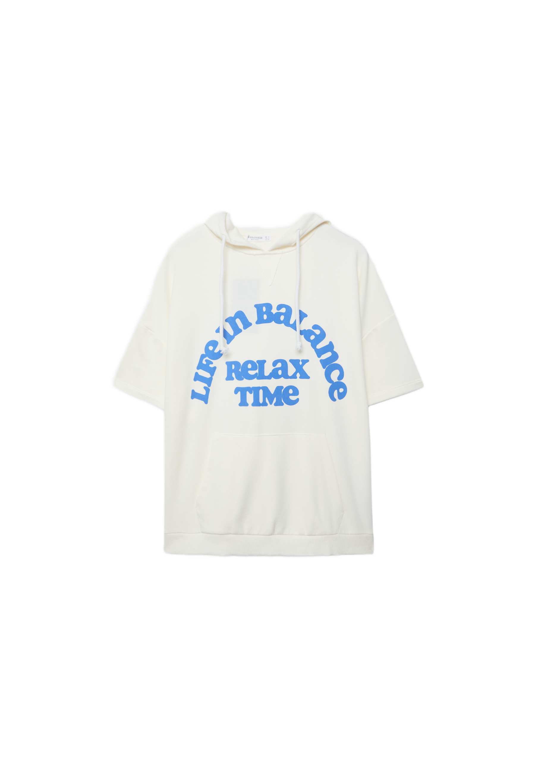 Kısa kollu kapüşonlu sweatshirt - Görsel 9