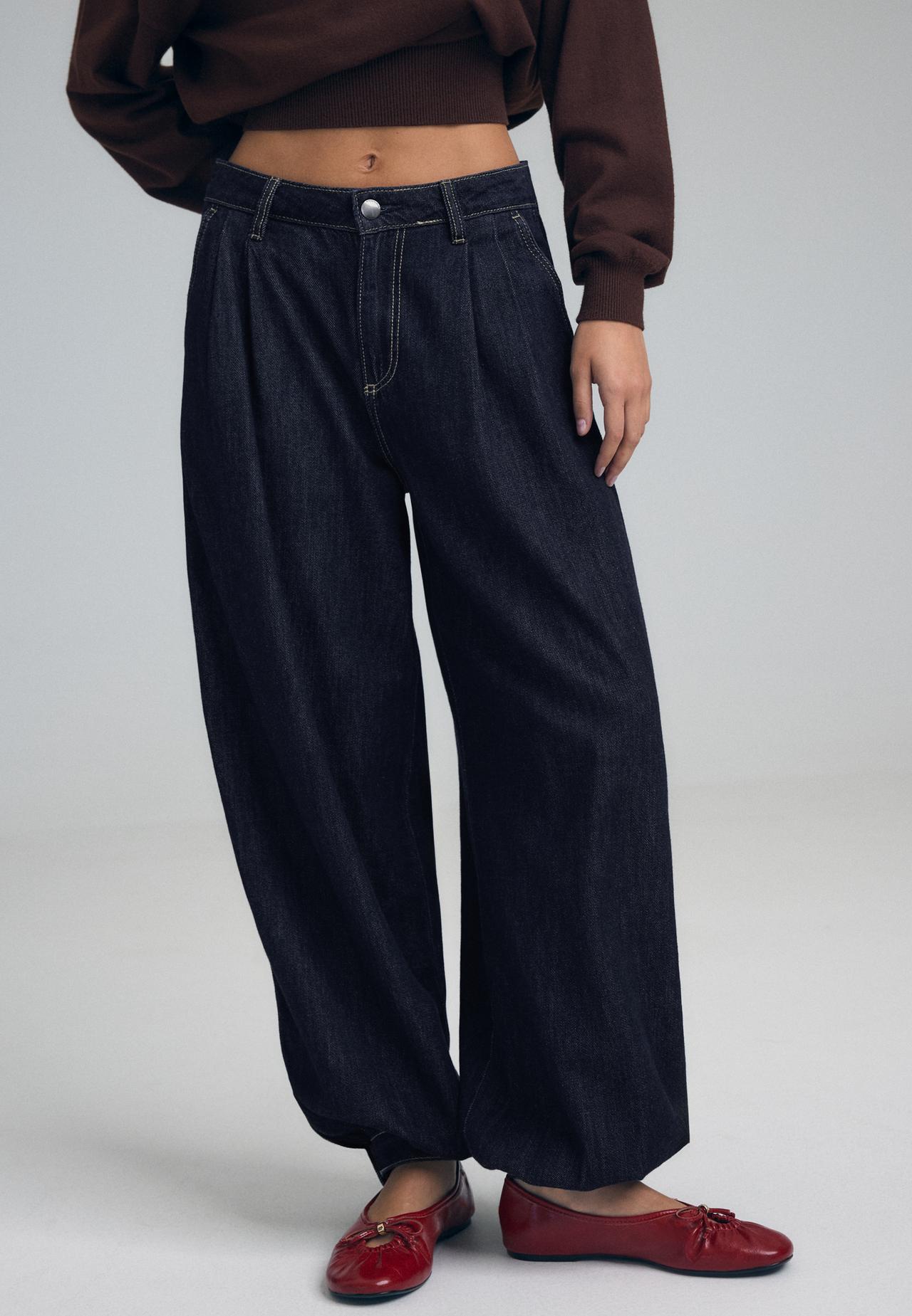 D72 sarouel trousers — RINSE BLUE DENIM