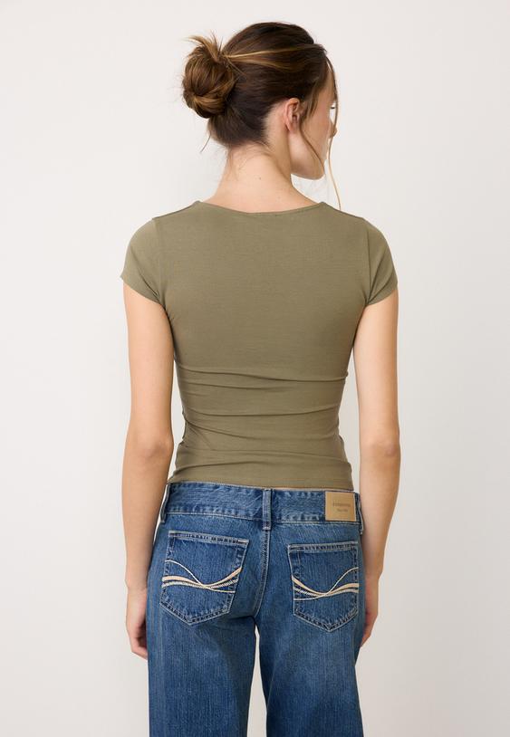 t shirt maniche corte scollo a v