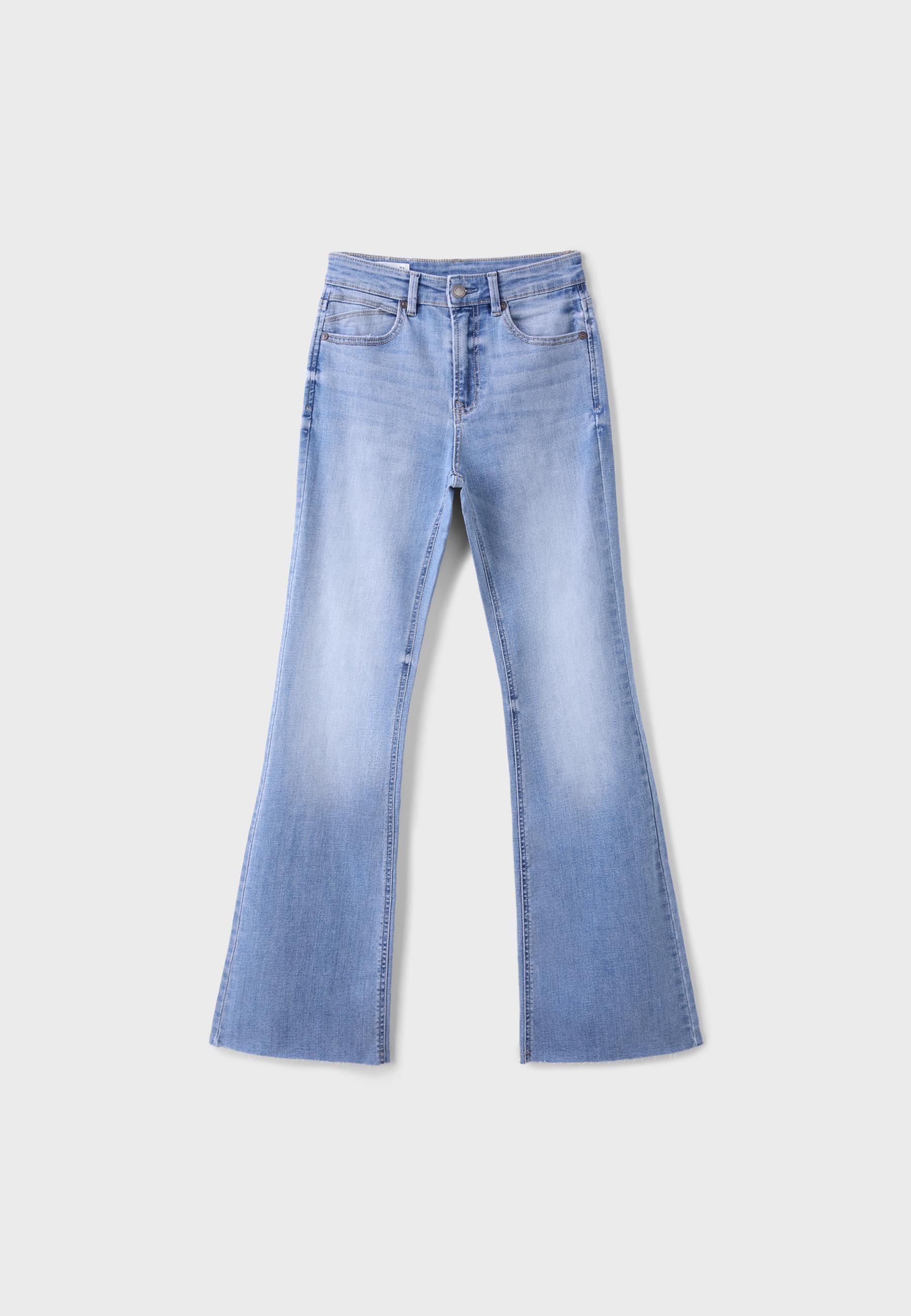 D74 Jeans flare stretch slit