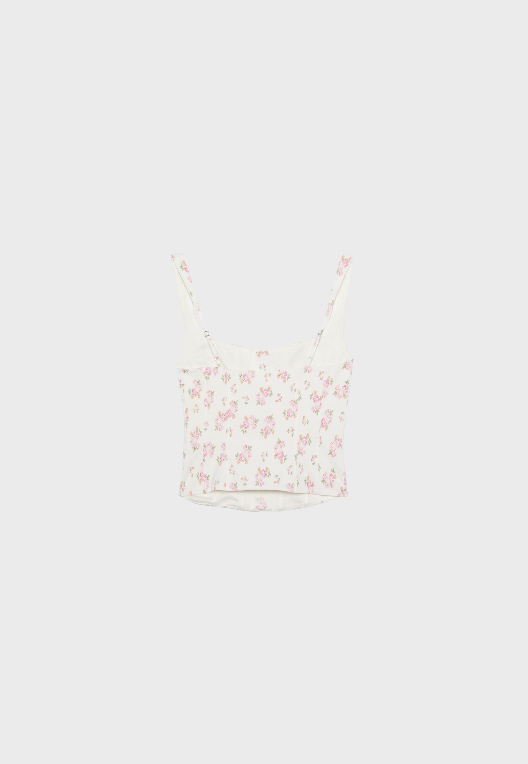 Corset top with straps — Pale pink
