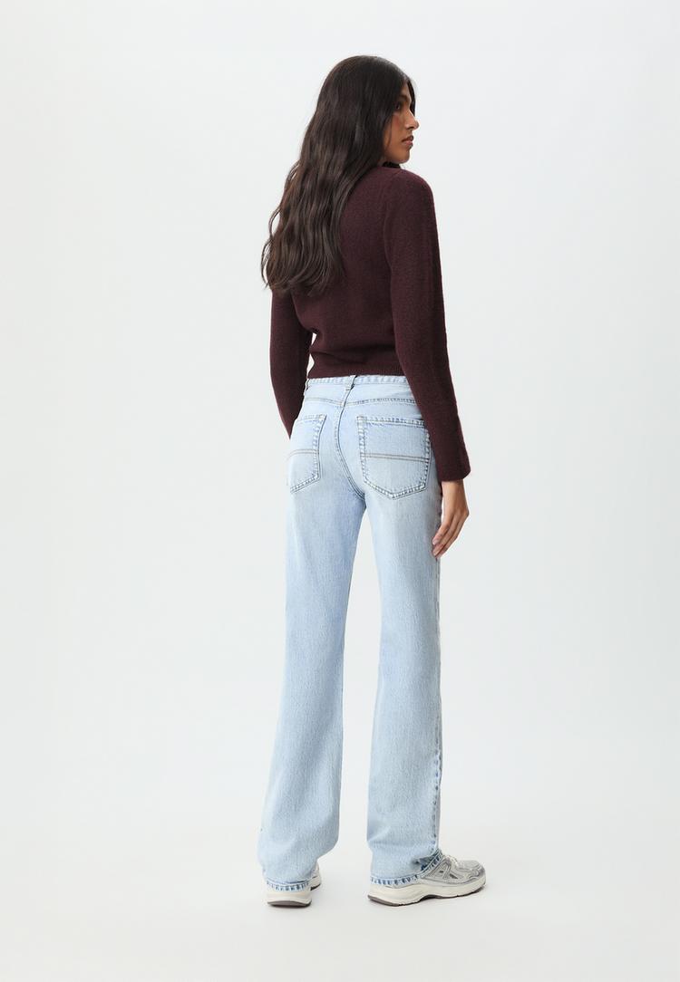 jeans straight high waist comfort