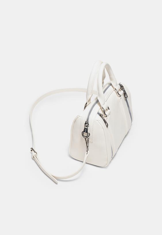 bolso bandolera detalle cremalleras