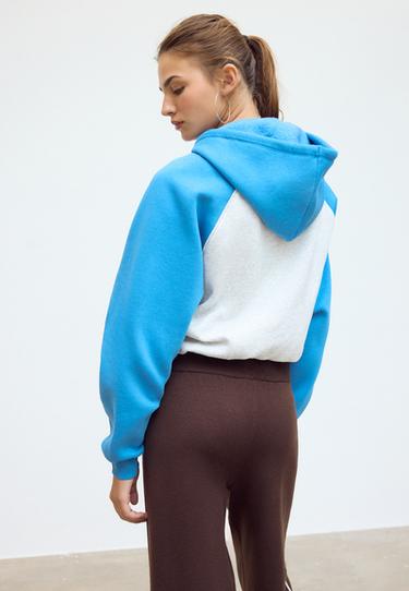 Raglan sleeve hooded sweatshirt — Brown 5
