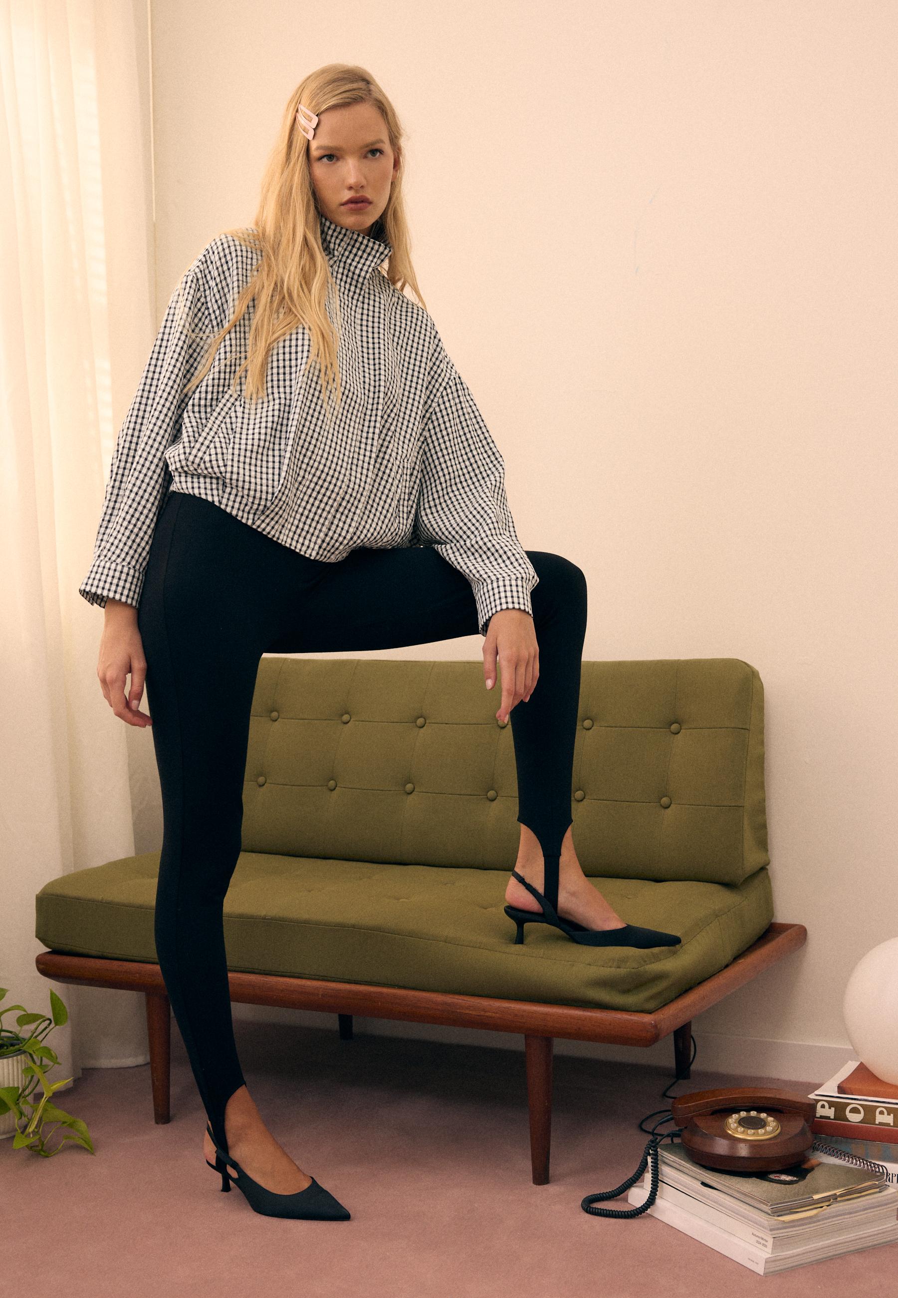 Cropped leggings — Black