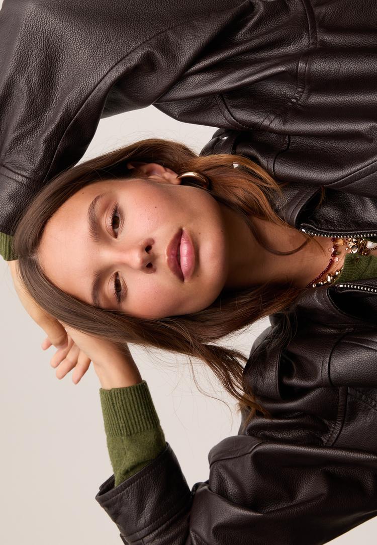 oversize leather jacket