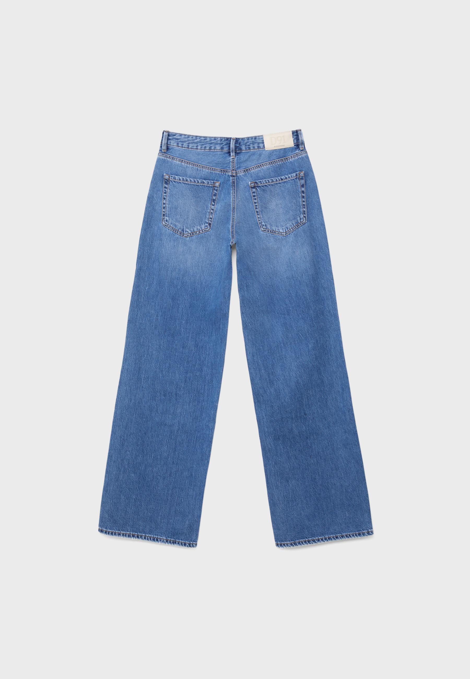 D91 düşük bel geniş paça jean - Görsel 8