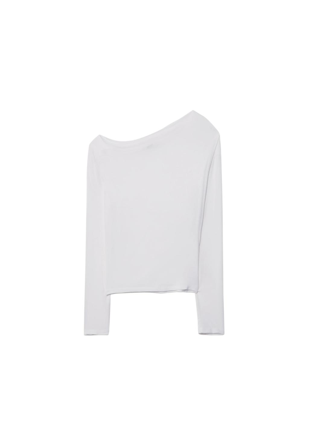 Asymmetrical neckline top