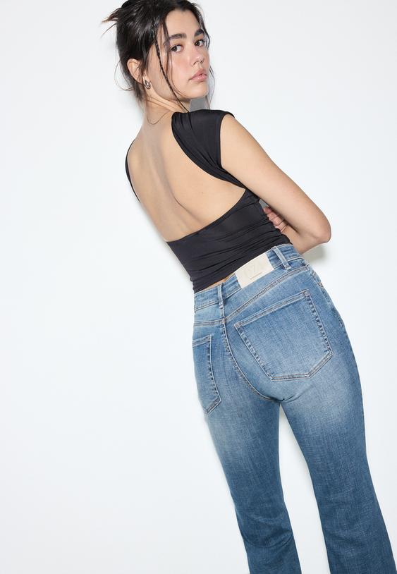d74 jeans flare stretch slit