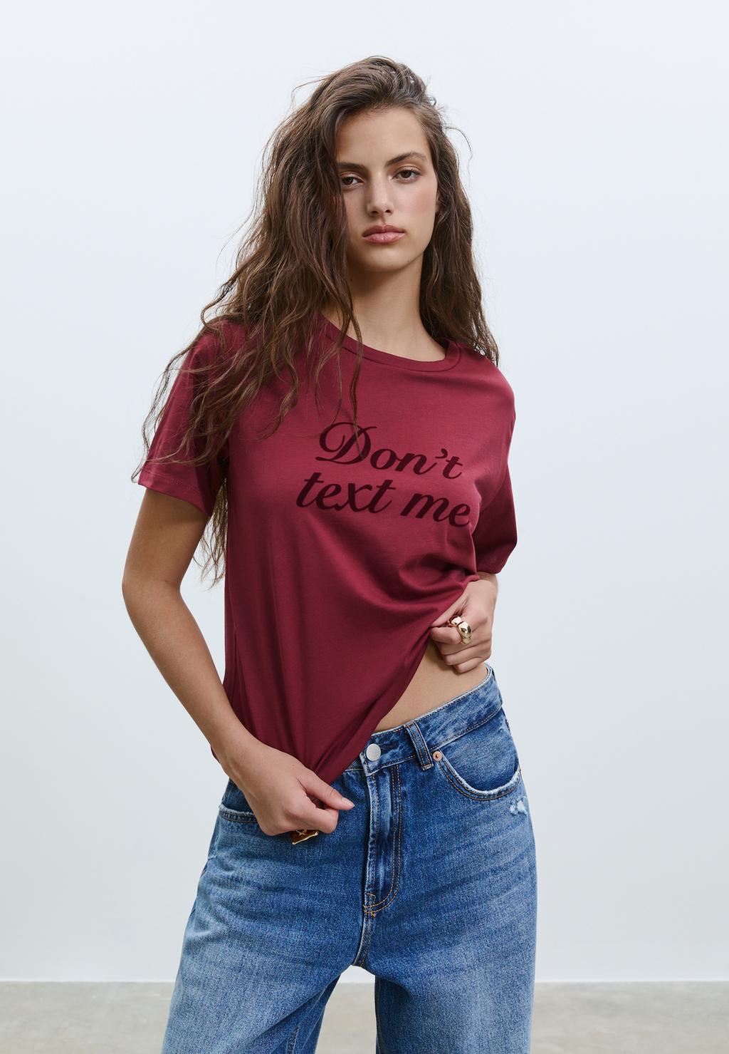 Camiseta estampado texto