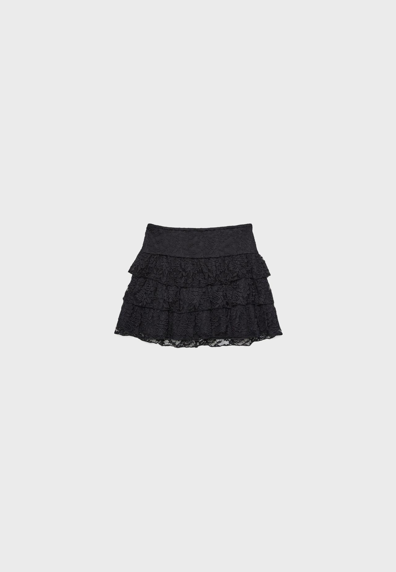 Lace skort — Black