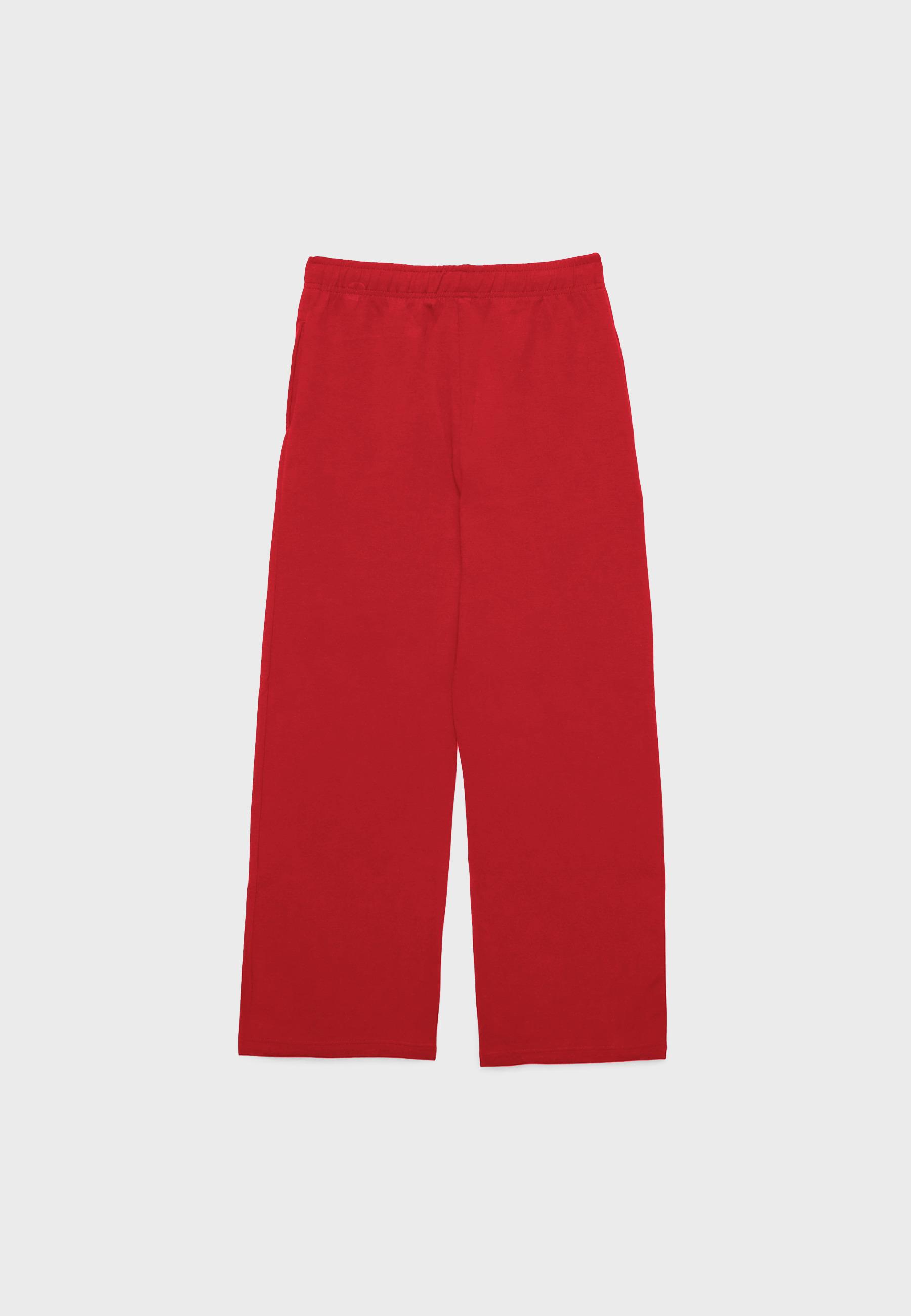 Wide-leg jogger trousers — Red