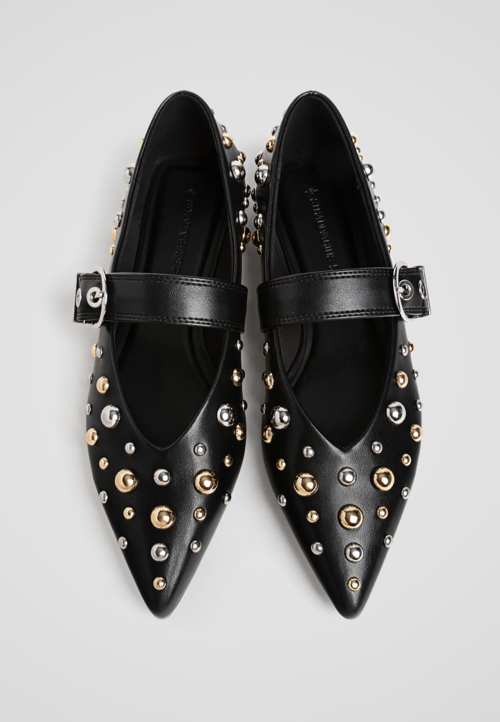 Studded ballet flats