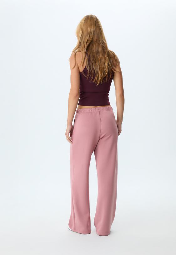 soft touch wide leg jogger trousers with front seam detail