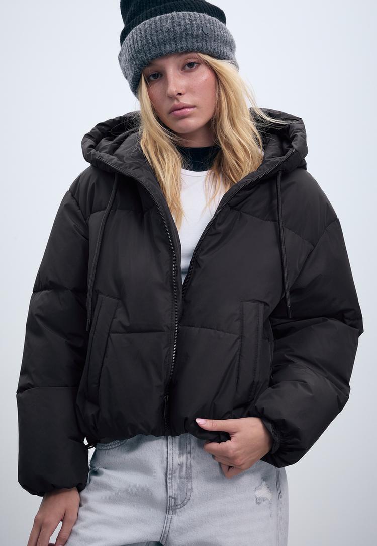 oversize puffer jacket with hood