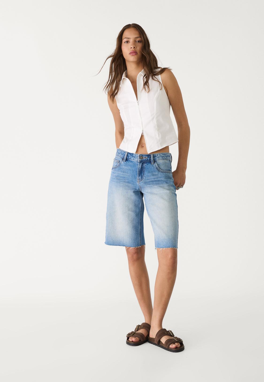 Denim Shorts Outfit Ladies Wide Leg Shorts Biker Shorts Today'